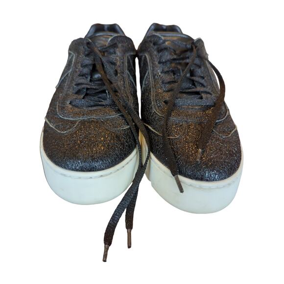 Voile Blanche black textured leather sneaker casual shoes - Picture 2 of 12